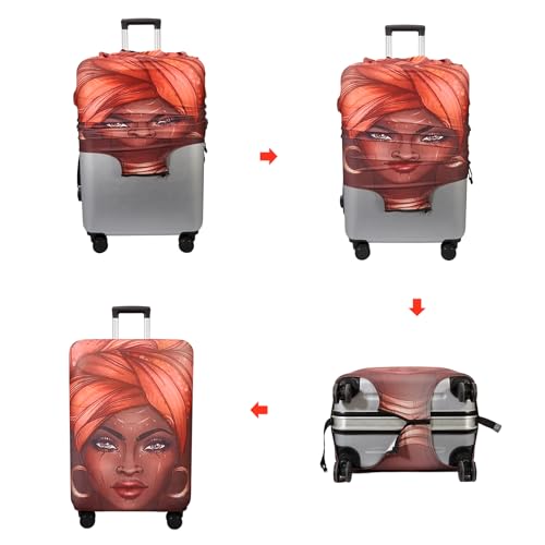 Image of WUJIAONIAO Travel Luggage Cover Baggage Suitcase Cover Protector Skins 18-32 Inch, Brown A10, S (for 18--20 inch luggage), Fashion