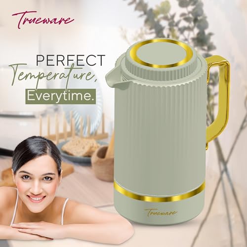 Image of Trueware Marvel 1200 Insulated Flask - 1000 Ml | PU Insulated Inner Stainless Steel Hot & Cold Flask, BPA Free, Leak Proof, Ideal for Tea, Coffee, Water, Hot Beverages