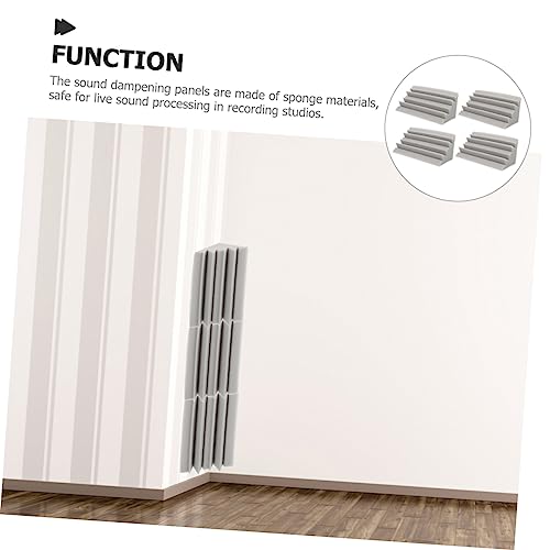 Toyvian 4pcs Paneles para Paredes Acústicas con Trampas de Graves para Esquinas Material Duradero de Esponja Fácil Instalación para KTV, Teatro y Estudios en Casa Gris miniatura 5