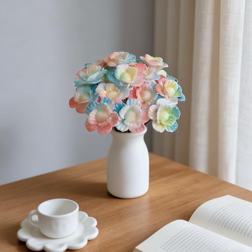 Flores de cerámica 3D para decorar centros de mesa y estanterías en el salón 4