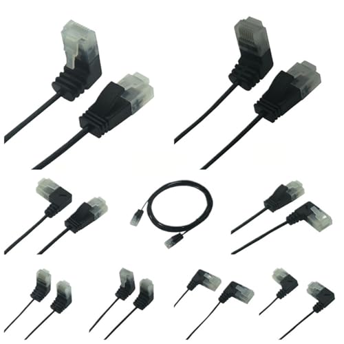 Cable de red Cat6 ultra delgado 0.25 m con conectores RJ45 miniatura 2