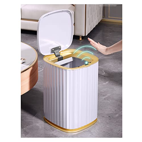 Bote de basura sensor manos libres impermeable para cocina y baño limpio 7