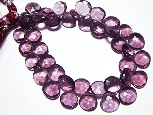 Quartz rhodolite briolette cœur 11mm, une brillance digne des grands joailliers