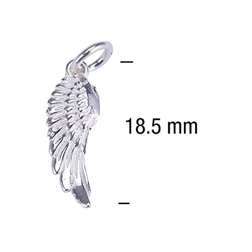 Valyria 5Pcs 925 Sterling Silver Diy Angel Wing Charms Pendants For Jewelry Making Findings 18.5Mmx6.5Mm #TOP2