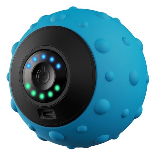Fiorky Bola de Masaje Eléctrica Bola de Fascia con Punto de Gatillo Bola de Masaje con Vibración Recargable por USB Bola de Entrenamiento con Dedos de 5 Engranajes Ergonómica para Alivio del
