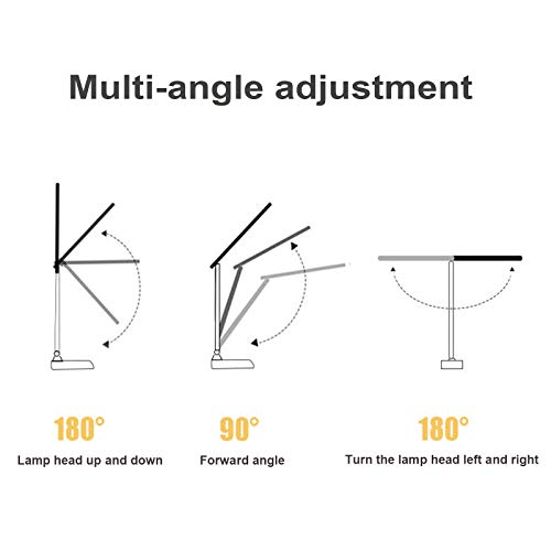 Schreibtischlampe LED Dimmbare Tischlampe Kabellos Wiederaufladbar Drehbare Augenschutz Tischleuchte Memory-Funktion für… – Bild 6