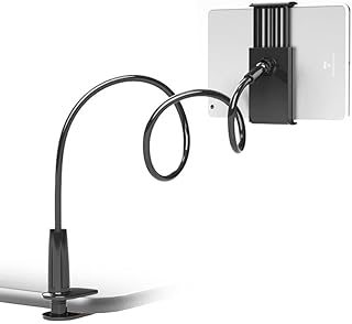 Gooseneck Tablet Holder,Tablet Stand for Bed Gooseneck Mount Flexible Arm 360 Clip,Flexible Arm Clip Tablet Mount Compatible with iPad Mini Pro Air, Switch, Samsung Galaxy Tabs,More 4.7-10.1"