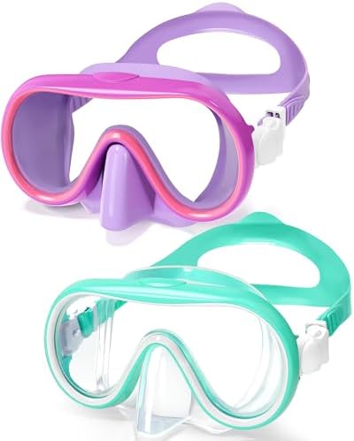 Seago 2 Pack Swim Goggles with Nose Cover, Goggles for Kids 6-14 ...