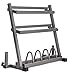XMark Dumbbell Rack Olympic Plate Weight Rack Olympic Bar Storage, Store Dumbbells, Plate Weights, Bumper Plates, Olympic Bars. Unclutter Your Home Gym Garage Gyms XM-4467