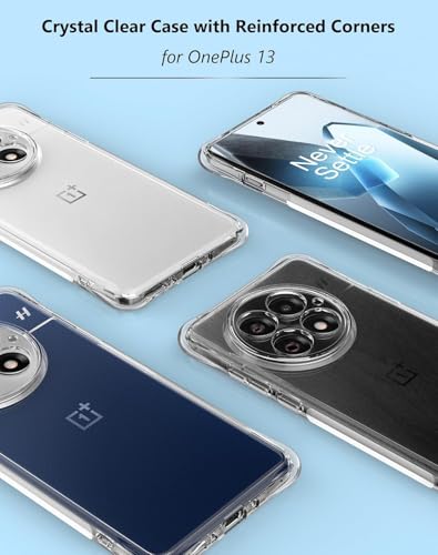 Image of REALCASE Silicone Oneplus 13 5G Back Cover Case, Scratch Resistant Protective Crystal Clear Transparent Shock Proof Bumper Back Cover Case for Oneplus 13 5G