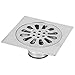 Desagüe de Piso, Acero Inoxidable Grueso Cuadrado Anti-Olor Cubierta de desagüe de Piso de baño Puerta de desagüe Escurridor de Ducha Plata