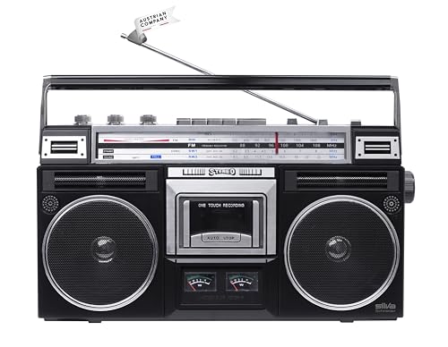 Silva Schneider PCR 1980 BT - Grabadora de Casete portátil Retro con Bluetooth y función de grabación