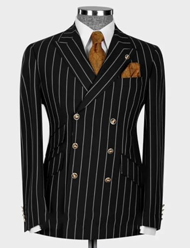 Veste de costume homme rayée à double boutonnage Ulnomio