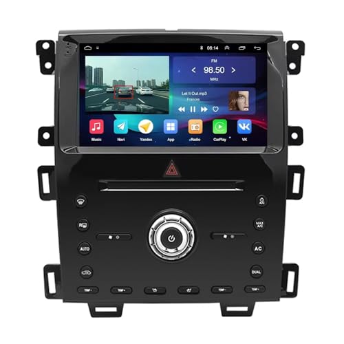 Radio de coche 2 DIN para Ford Edge 2010-2015 con audio estéreo Bluetooth y Mirror Link