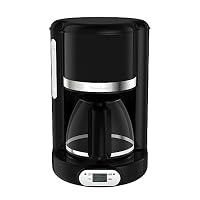 Moulinex Filterkaffeemaschine programmierbar 24h, Vintage-Design, Fassungsvermögen 1,25 l, 10 bis 15 Tassen, schwenkbarer Filterhalter, Warmhaltefunktion 30 min, Glaskanne, Sonne FG380B10 – Ansicht 2