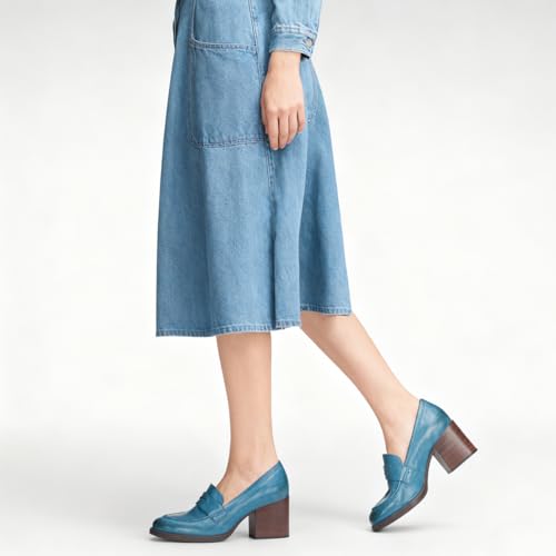 Image of SHODENSE Women Vintage Chunky Heel Loafers Pumps Platform Round Closed Toe Oxford Shoes Burnished Patent Matte Suede Slip On Dress Loafer Block Stacked Heels Office Formal Work Business 4-11 M US