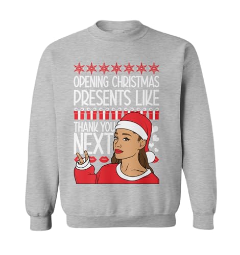 Opening Presents Like Thank You, Next - Toddler Fleece Crewneck Sweater