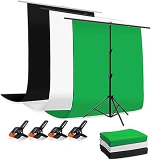 مجموعة خلفيات 3 كروما من قماش غير منسوج (بوليستر) 3x2م ,مع حامل خلفية على شكل T مقاس 2 م , مع 4 مشبك , 1 حقيبه حامله , لكل صناع المحتوى و جلسات التصوير و حفلات الزفاف لسهوله اكبر فى اعداد التصوير .