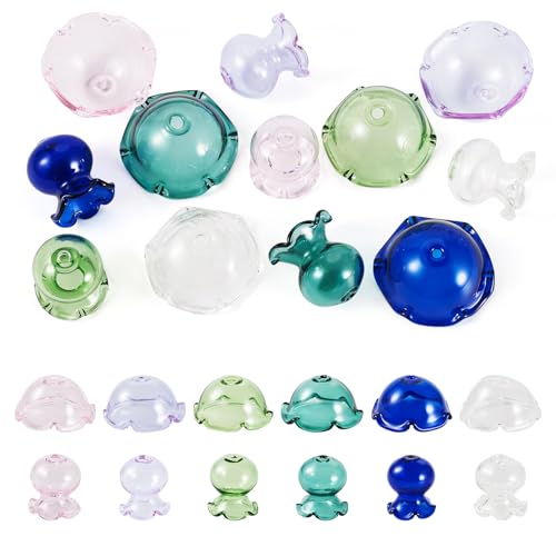 Perles en cristal de haute pureté pour carillons éoliens extérieurs en forme de fleur