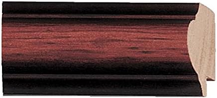 CountryArtHouse Picture Frame Moulding (Wood) 18ft bundle - Traditional Mahogany Finish - 1" width - 1/4" rabbet depth