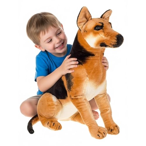 Curvaso Premium Soft Plush Toys Cuddly Stuffed Animal Giant Big Large Size Doll Kids Gift Present (German Shepherd Dog)