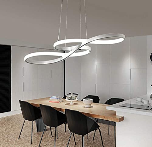 Lustre LED blanc hauteur réglable 75cm avec intensité variable par télécommande