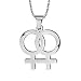 UM Jewelry Gay & Lesbian LGBT Pride Stainless Steel Pendant Necklace