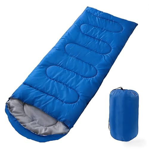 SNZ Saco de dormir para adultos y niños, saco de dormir para acampar 4 estaciones, impermeable, transpirable, ultraligero, con bolsa de transporte, para verano, primavera, otoño/invierno al aire libre