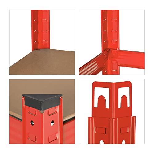 Relaxdays Metallo Scaffale con Sistema a Incastro