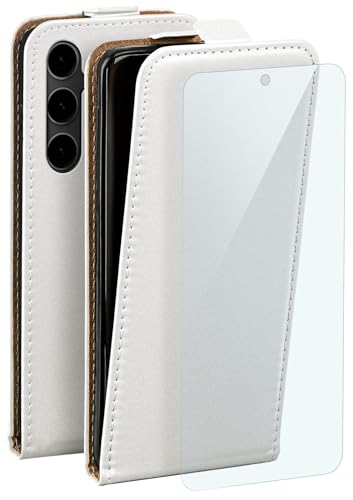 Coque Samsung S23 FE moex blanc étui à rabat pour usage quotidien urbain avec film