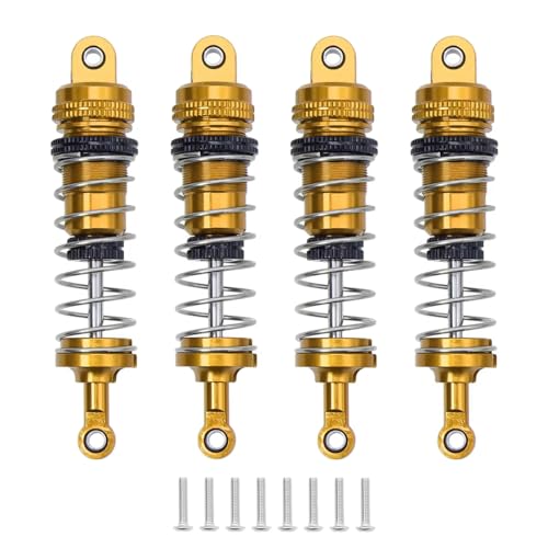 Amortisseur RC en métal jaune hydraulique pour voiture Wltoys 144001 MN128 MN86 G500 1/14