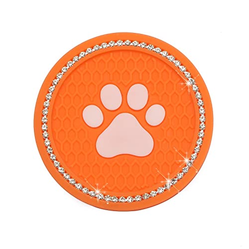 BWGHBH Bling Rhinestone Dog Paw Cup Holder Coasters #TOP23