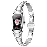 Smart Watch for Women, Waterproof Fitness Tracker with Blood Pressure Heart Rate Blood Oxygen Sleep Monitor Message Notification Sport Pedometer, Smartwatch Bracelet for iOS Android Phones(Silver)