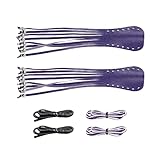 Motorcycle Brake Clutch Covers PU Leather Fringed Brake Lever Cover Universal Grip Tassels Motorcycle Handlebar Covers with Skull Beads (Purple, L*W: 14' X 3')