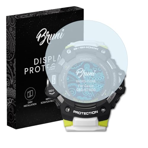Bruni Schutzfolie kompatibel mit Casio GBD-H1000 Folie, glasklare Displayschutzfolie (2X) Bruni Schutzfolie kompatibel mit Casio GBD-H1000 Folie, glasklare Displayschutzfolie (2X)