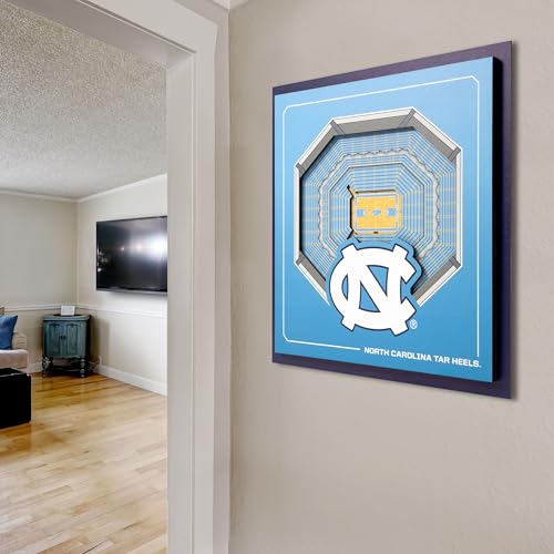 Image of YouTheFan Officially-licensed NCAA Stadium Series 3D Wall Art - multi-layer team stadium replica, detailed sports fan gift, indoor decor