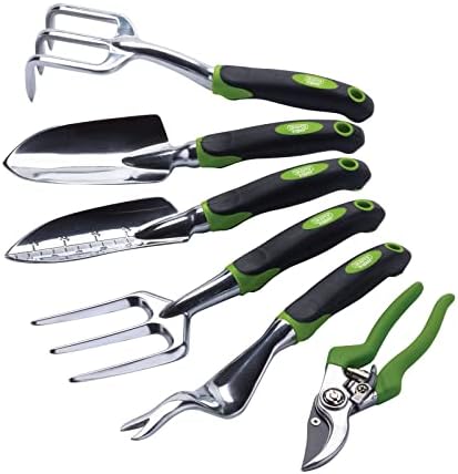 Draper 08996 – Gardening Set of 6 Garden Utensils, Black and Green Draper 08996 – Gardening Set of 6 Garden Utensils, Black and Green