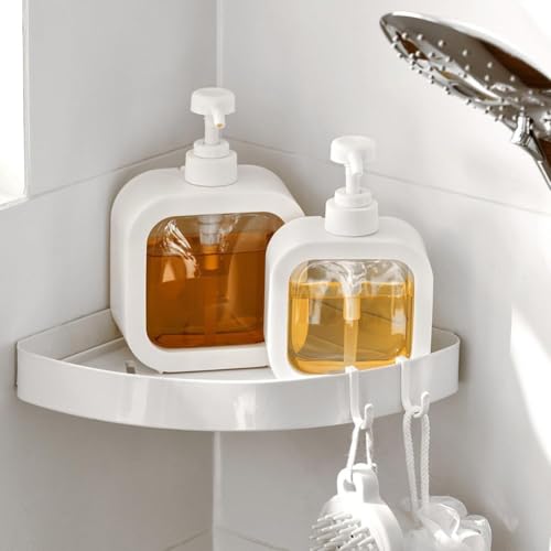 Image of 300ML Liquid Soap Dispenser | Refillable Pump Bottle for Hand Wash, Dish Wash, Shampoo, Conditioner, Shower Gel | Bathroom & Kitchen Use | Transparent Plastic | Pack of 2