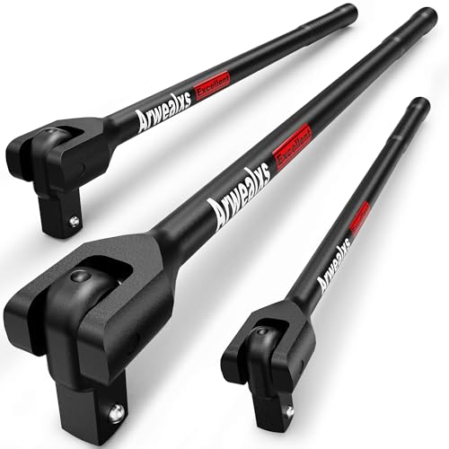 Arwealxs 1/4' 3/8' 1/2' Drive Breaker Bar, 3PCS Breaker Bar Set...