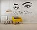 Lash & Brow Wall Decal Eyelash Extension Beauty Salon Decoration Make Up Room Wall Stickers LL300 (Black)