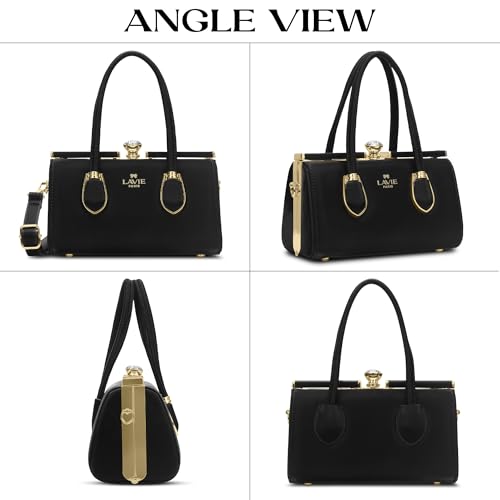 Image of LAVIE PARIS Women's Gazelle Frame Satchel Bag | Satchel Handbag for Work | Ladies Purse | Stylish Shoulder Bag | Gift for Women