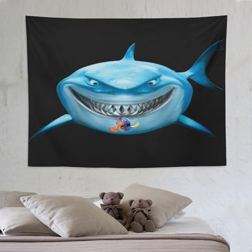 Tapisserie requin décoration murale salon et affiche tenture murale 150x200