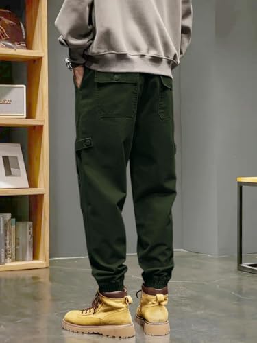 Image of Leriya Fashion Men's Cargo Pants | 4 Pocket Cotton Cargo Joggers for Men | Loose Fit Stylish Pant with Pockets | Casual Baggy Trousers & Streetwear Lower