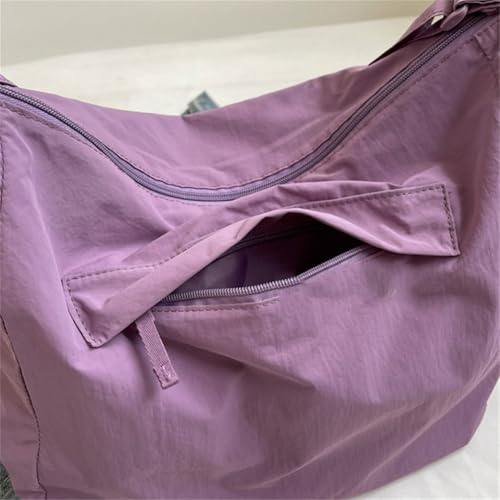 Waterproof Nylon Crossbody Tote Bag Unisex Hobo Shoulder Bag Lightweight Purse Multi-pocket Casual Work Travel Gym Zip 6