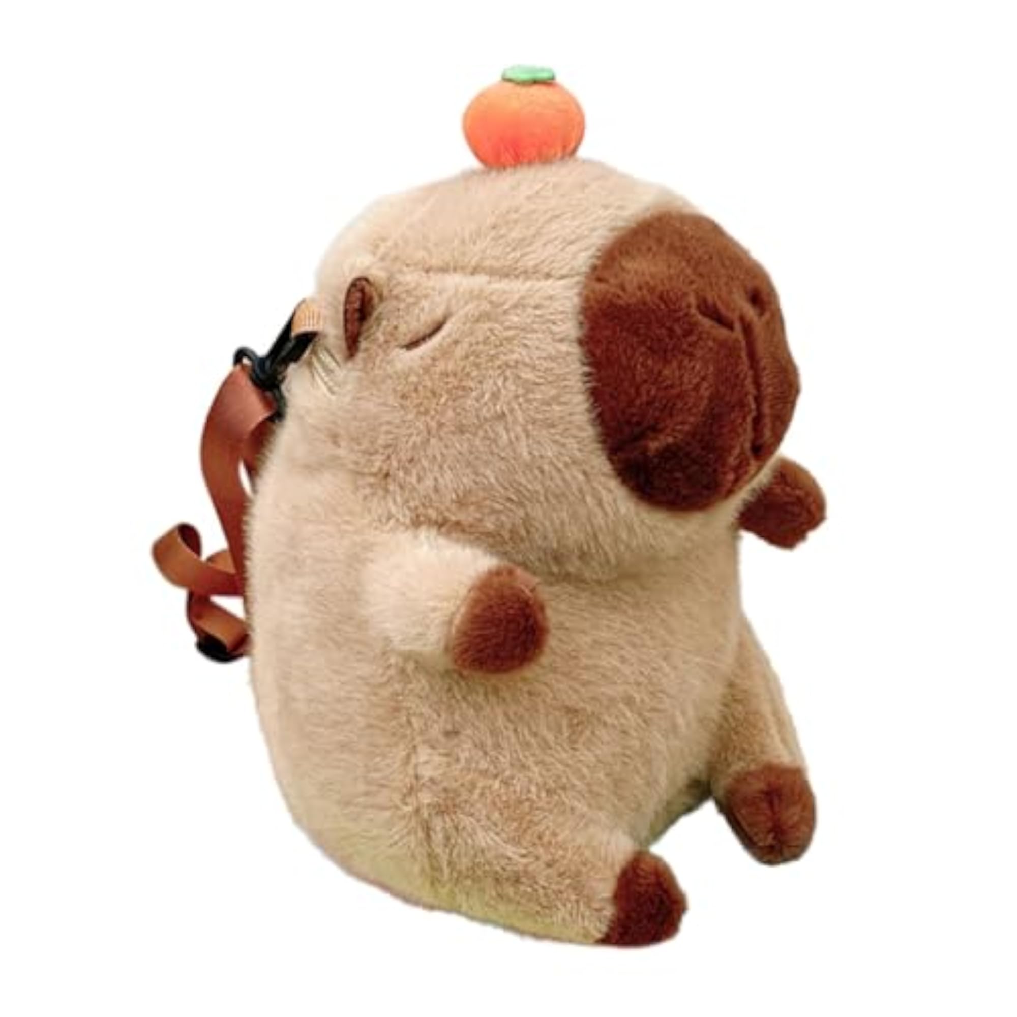 Plush Capybara Casual Stuffed Animal Backpack, Khaki