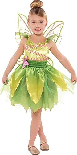Costumes USA Classic Tinker Bell Halloween Costume for Girls, Peter Pan, Medium (8-10), Includes Dress and Wings