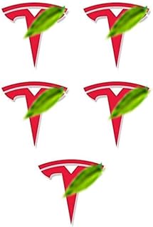 Center Cap Wheel Rim Logo T Emblem Decals Stickers 5 Pieces Compatible with Tesla Model Y