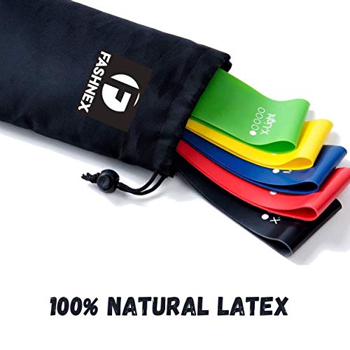 Image of Fashnex Resistance Band for Workout for Men and Women with Exercise Bands Workout Guide, Mini Loop Resistant Band for Toning Booty HIPS Glutes Thighs Legs Abs at Home or Outdoors.