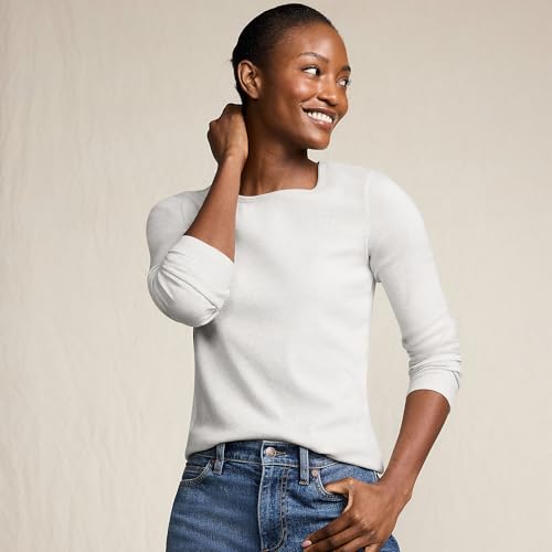 Image of Lands' End Women's Cotton Rib Knit T-Shirt