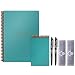Rocketbook Smart Reusable Notebook Set - Dotted Grid Eco-Friendly Notebook with 2 Pilot Frixion Pens & 2 Microfiber Cloths Included - Neptune Teal Covers, Executive Size (6" x 8.8") & Mini Size (3.5" x 5.5")